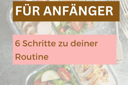 Mealprep als Anfänger lernen. Einfache Rezepte und Wochenplan. Anleitung mit 6 Schritten zur einfachen Routine